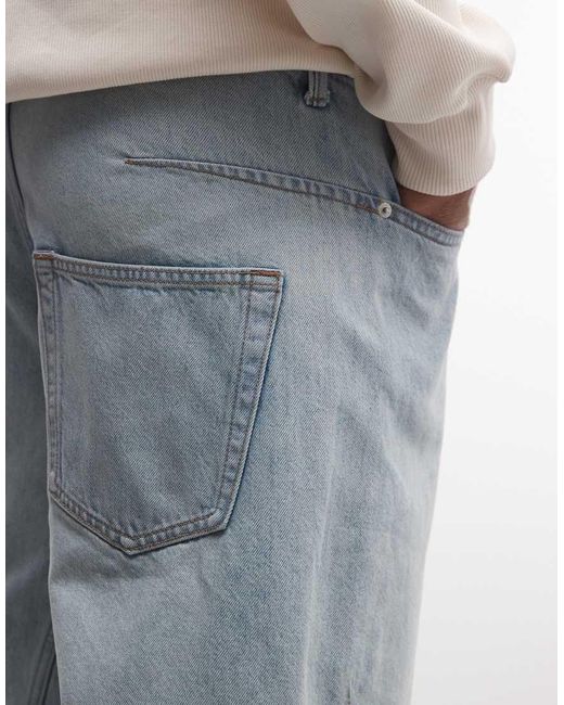Weekday White Denim Jorts for men