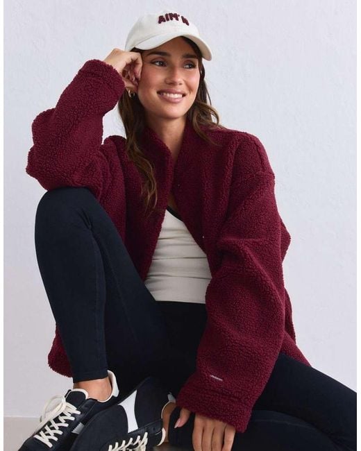 Aim'n Red Merlot Pile Coach Jacket