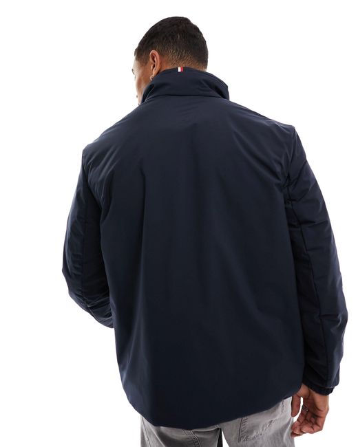 Tommy Hilfiger Blue Mix Media Stand Collar Jacket for men
