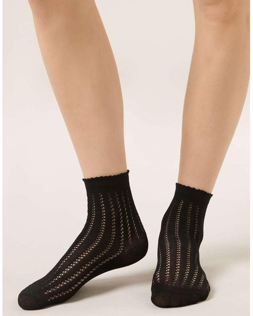 Calzedonia Black Openwork Socks