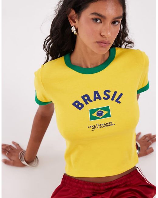 Levi's Yellow Brasil Mini Ringer T-shirt