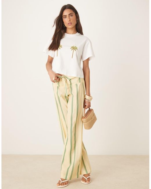 Never Fully Dressed White Embroidered Palm Boob T-shirt