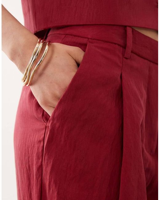Mango Red Bonnie Relaxed Pants