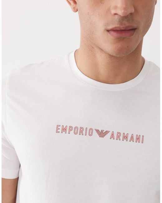 Emporio Armani White Bodywear Chest Logo for men