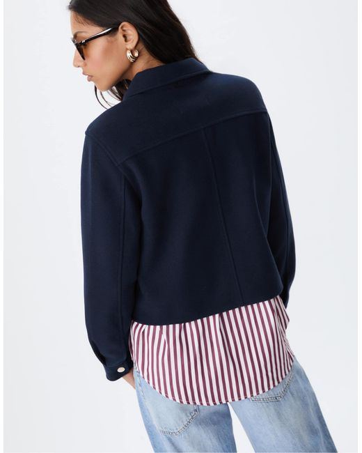 Stradivarius Blue – weiche, kurze jacke