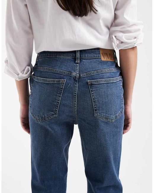 Vero Moda Blue Rosie Stretch Cropped Slim Fit Jeans