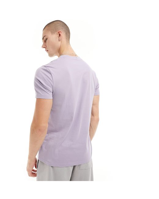 Camiseta lila con cuello redondo ASOS de hombre de color Gray