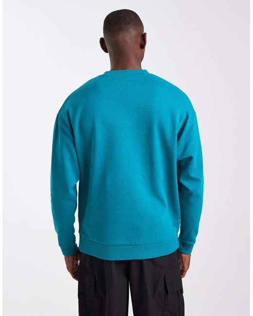 ASOS – essential – relaxed-fit-sweatshirt in Blue für Herren