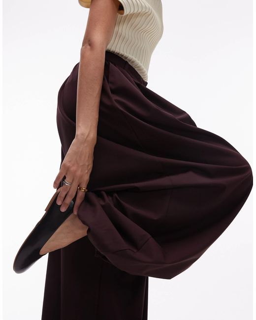 Pantalon bouffant habillé - prune ASOS en coloris White