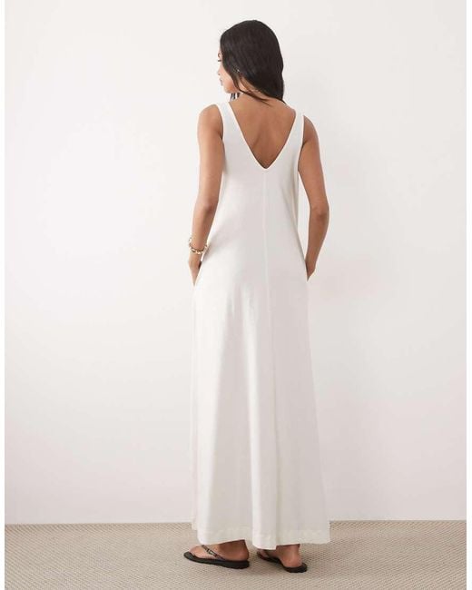 ASOS White Trapeze Maxi Dress