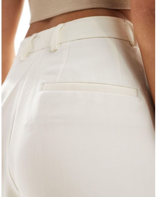 JJXX White Mary High Waisted Tailored Trousers for men