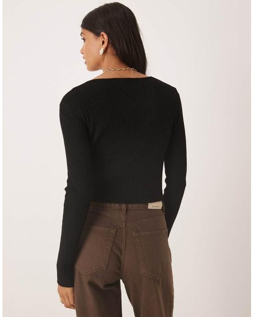 Glamorous Black Long Sleeve Crop Cardigan
