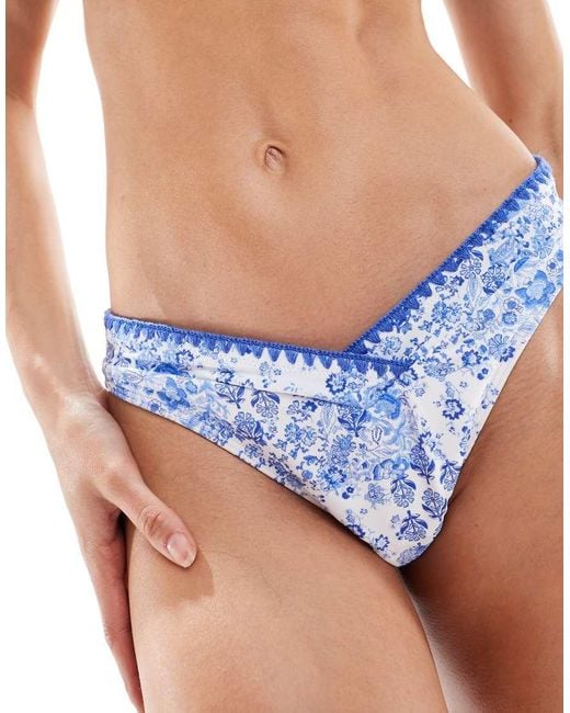 Hollister White Swimwear High Leg Cheekiest Bikini Bottoms