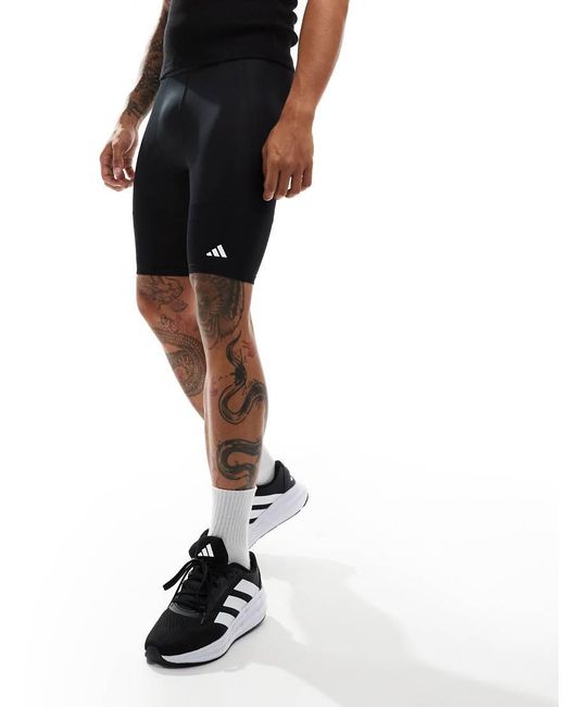 Adidas Originals Black Techfit Compression Training Short Leggings for men