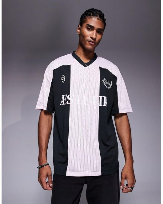 River Island Gray Football T-Shirt for men