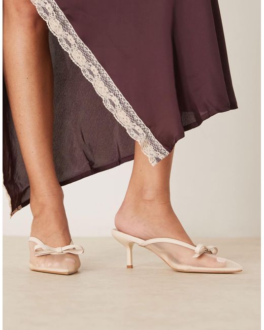 Raid Purple Bexley Kitten Heeled Mules