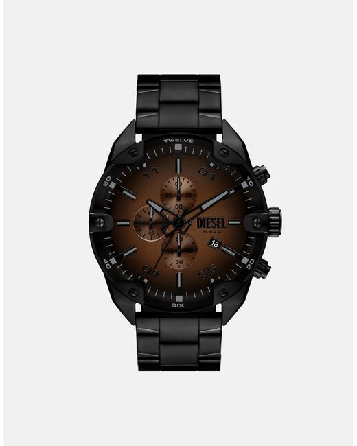 Spiked Chronograph Watches in Black