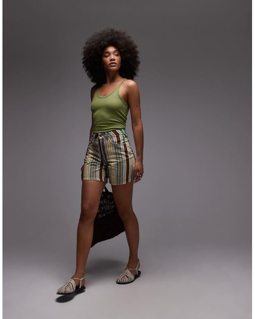 TOPSHOP Gray Denim Editor Short
