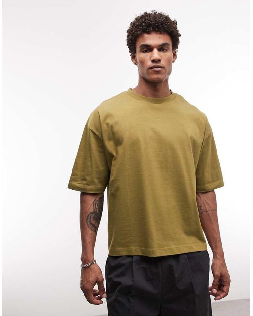 ASOS Green Oversized T-shirt With Island Graphic for men