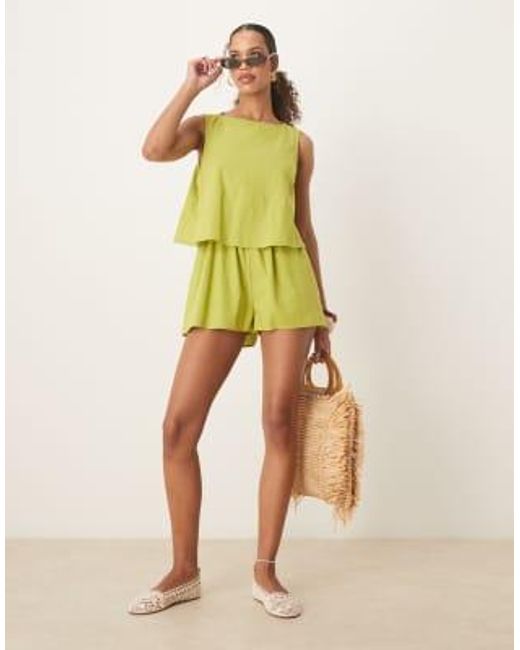 ASOS Green – zweilagiger playsuit