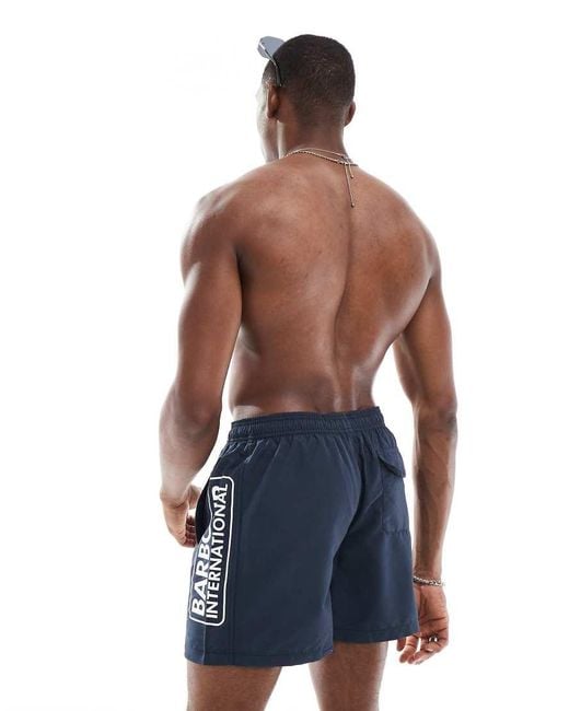 Barbour Blue Logo Swimshorts for men