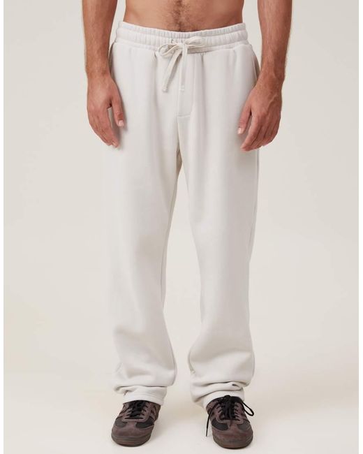 Cotton On White Relaxed Track Pant for men