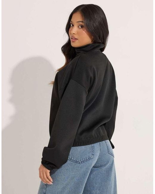 PixieGirl Black Petite Funnel Neck Jacket