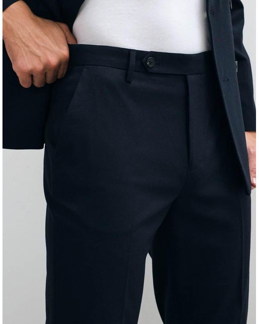 ASOS White Tapered Suit Trousers for men