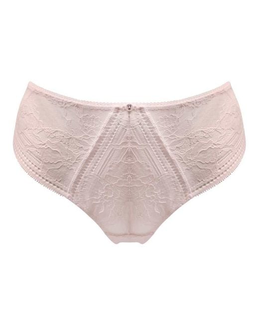 Pour Moi Brown Taylor Lace Midi Brazilian Brief