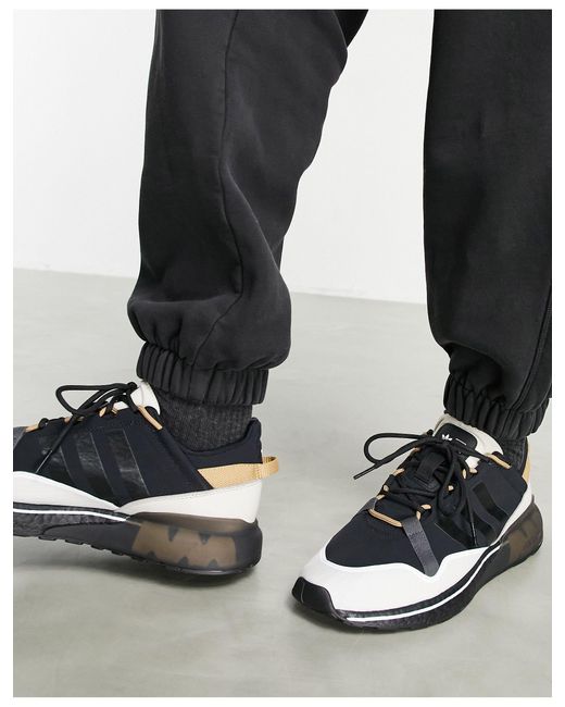 adidas Originals Rubber Zx 2k Boost Pure - Sneakers in het Zwart ... adidas Originals Rubber Zx 2k Boost Pure - Sneakers in het Zwart ...