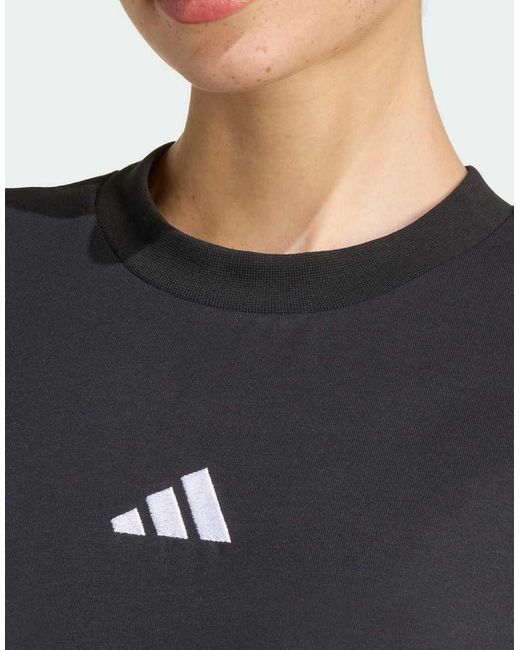 Adidas Originals Blue Essentials 3-Stripes Tee Dress