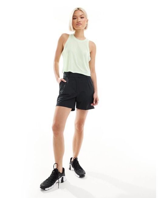 Nike White Nike One Training Dri-Fit Breath Mesh Tank Top
