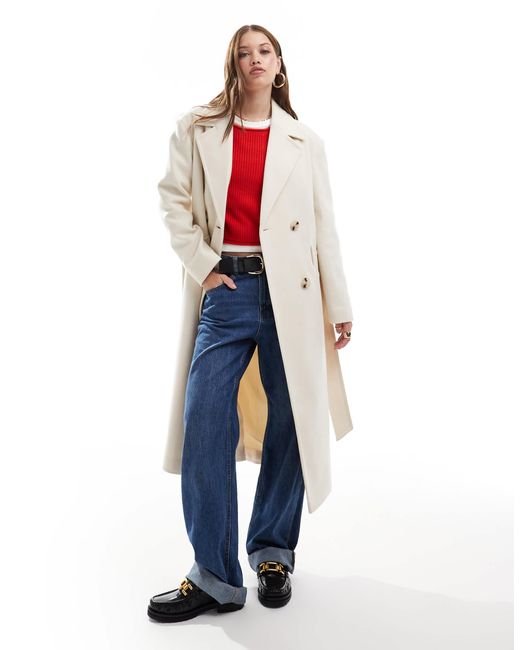 Miss Selfridge Blue Belted Wrap Formal Coat