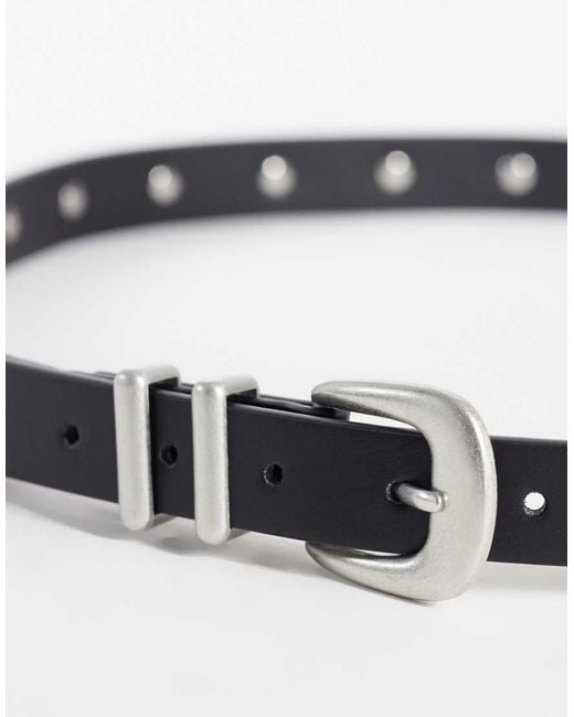 ASOS White Cross Studded Western Belt for men