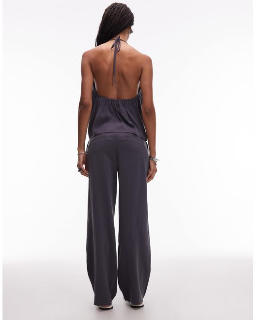 ASOS Blue Modal Pull On Relaxed Trouser