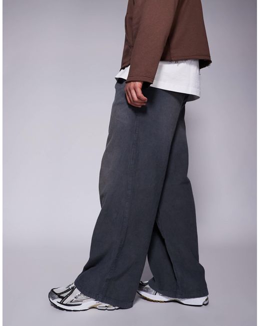 ASOS Gray Super baggy Cord Pants for men