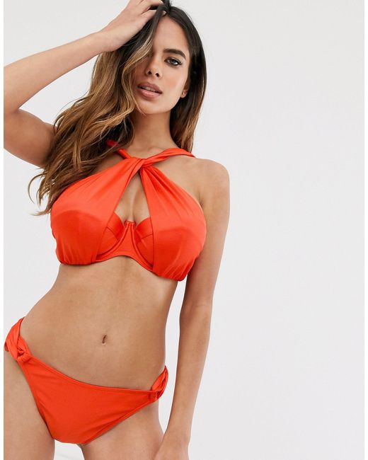 asos bikini orange