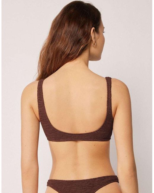 Calzedonia Brown Brassiere Bikini Top Crinkle Waves