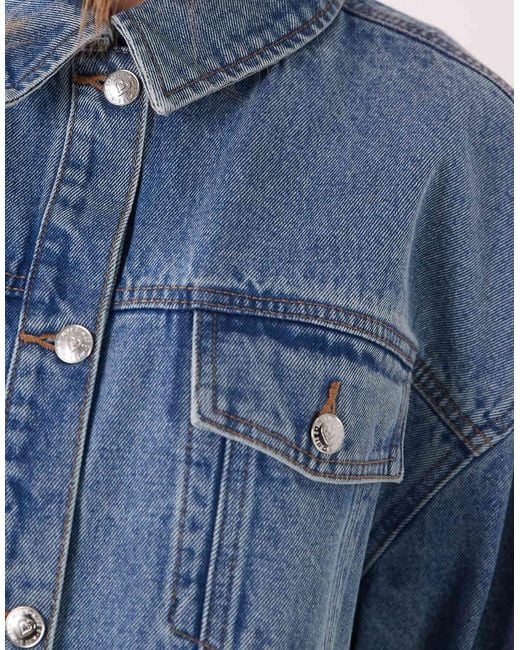 Miss Selfridge Blue Oversized Denim Jacket