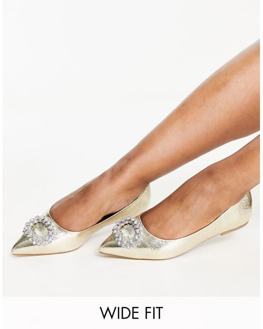 wide fit pointed flats