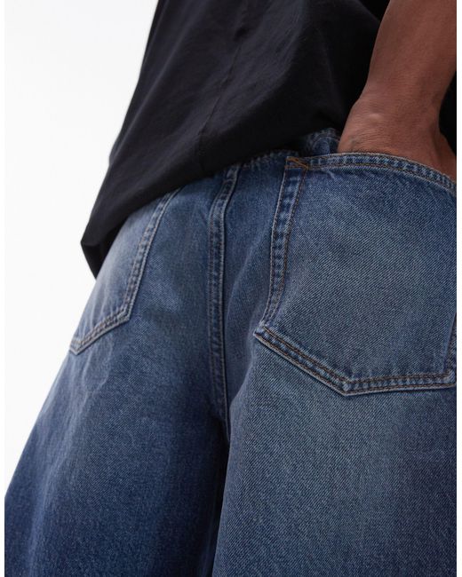 Topman Blue baggy Jeans for men