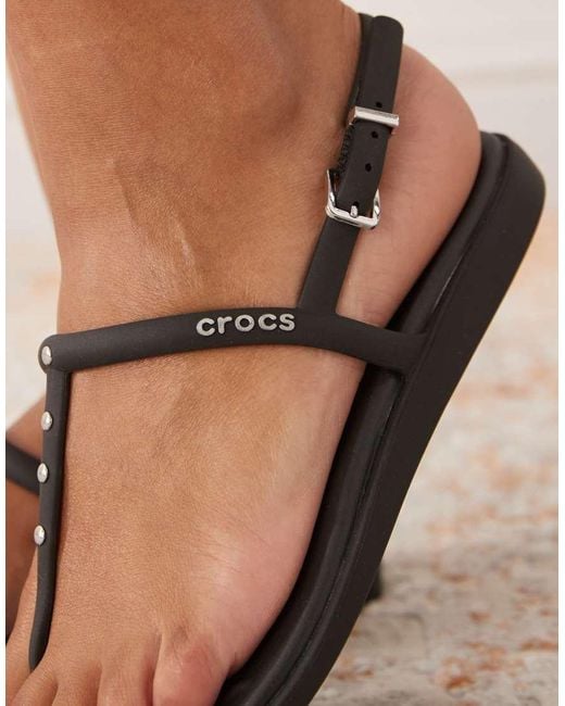 CROCSTM Black Miami Studded Thong Flip