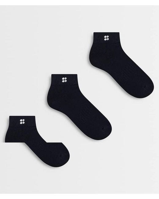 Sweaty Betty Blue Essentials 3 Pack Mini Crew Sock