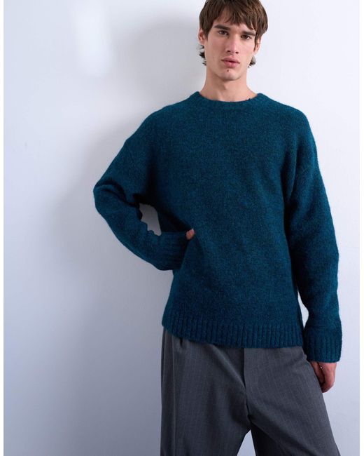 Pull ras Topman pour homme en coloris Blue
