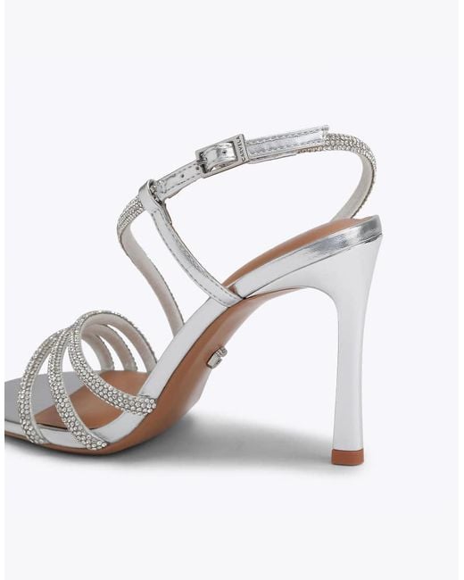 Carvela Kurt Geiger White Paparazza Jewel Heel Heeled Sandals