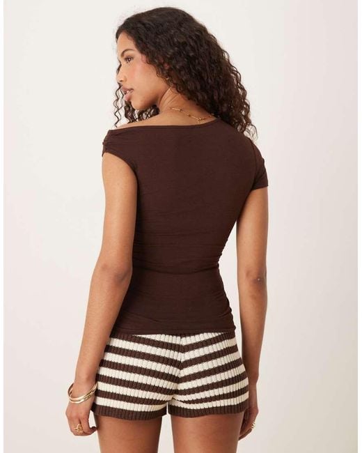 Cotton On Nikki Gathered Short Sleeve Top