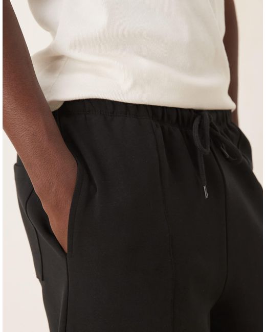 ASOS Natural Double Face Tapered joggers With Pin Tucks for men