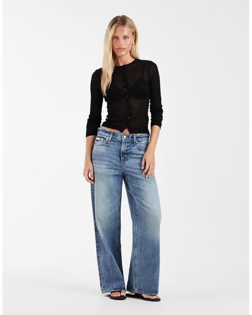 ASOS Blue Sheer Second Skin Cardigan