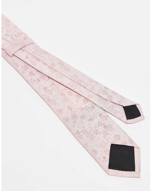 Cravatta Con Stampa A Fiori di ASOS in Pink da Uomo