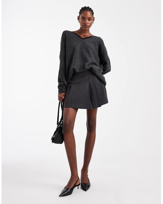 Vero Moda Black Pleated Mini Skirt